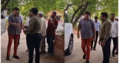 Balakrishna brings his BMW to regisger at RTO