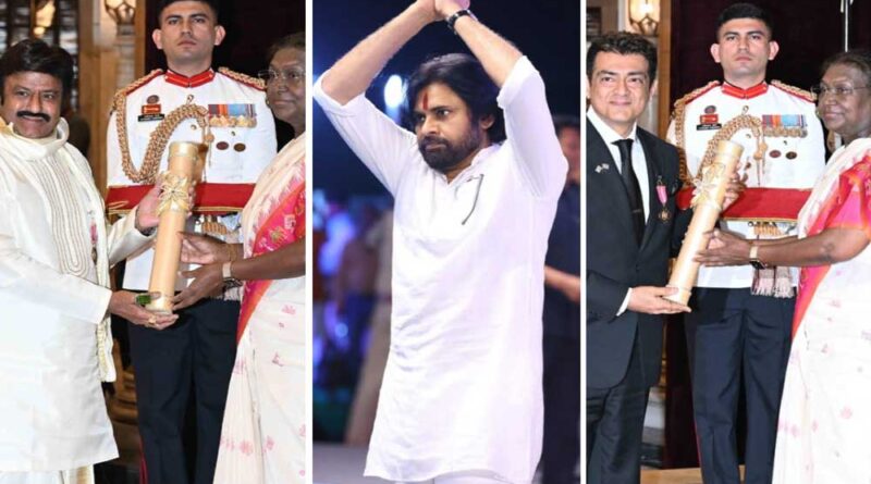Pawan Kalyan congratulates Padma Bhushan Balakrishna and Ajith