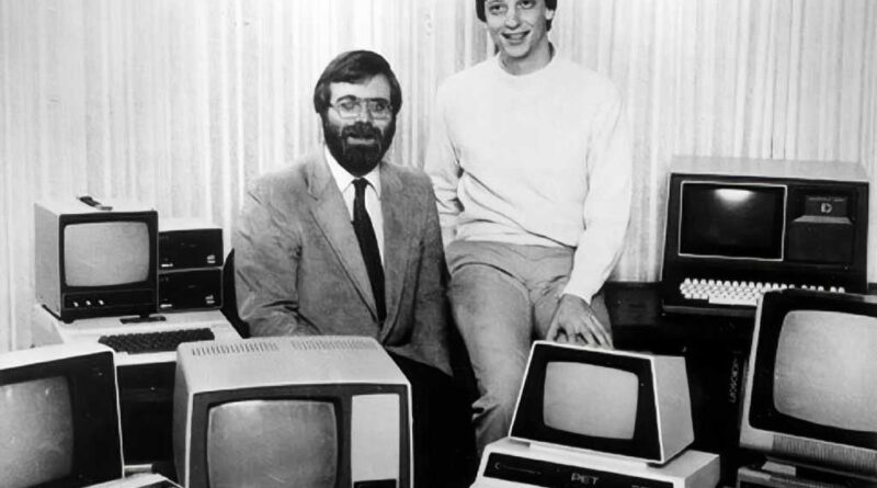 Bill Gates Paul Microsoft founders Allen upscaled