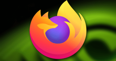 Firefox logo on Nvidia background