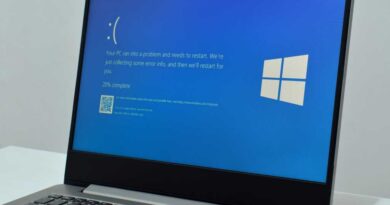 Windows 11 laptop with Blue Screen of Death BSOD hero