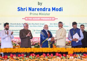 PM Modi inaugurates multiple projects to drive CM Babu Amaravati vision