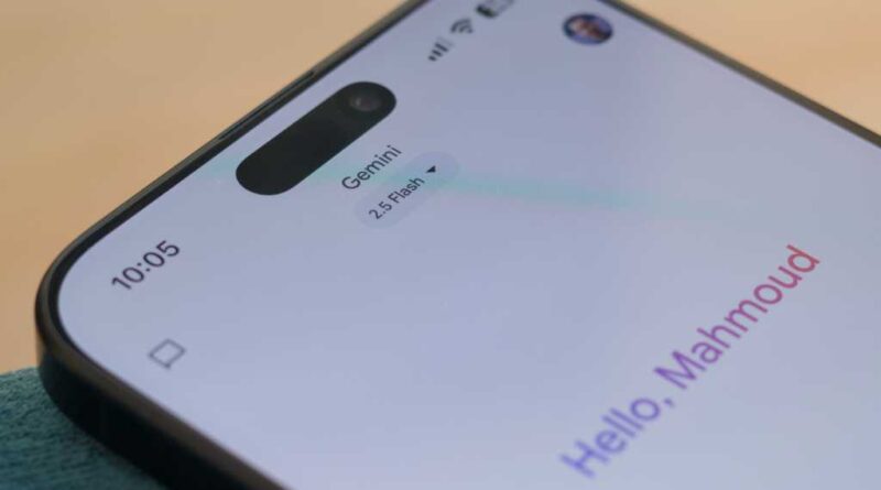 Google Gemini app on an iPhone screen