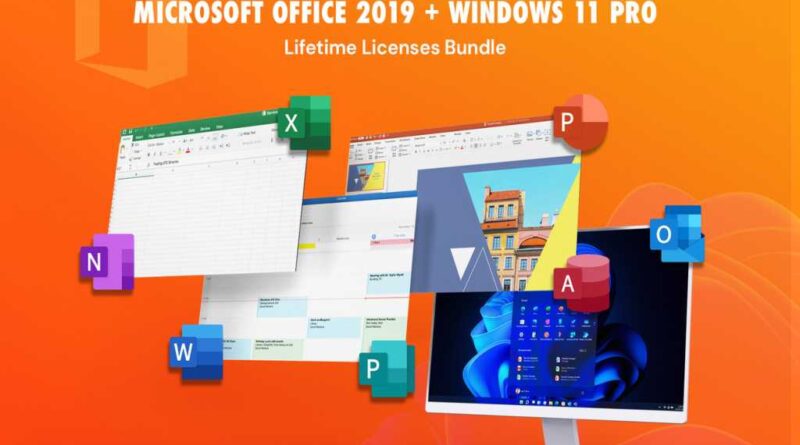 The All-in-One Microsoft Office Pro 2019 for Windows: Lifetime License + Windows 11 Pro Bundle