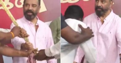 Kamal scolds fan for the sword