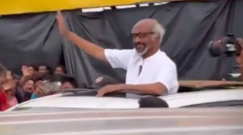 Fans throng as Rajinikanth lands in Mysore for Jailer2