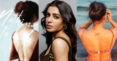 Samantha removes the YMC tattoo from her back