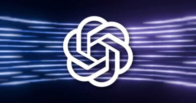 ChatGPT logo on a purple digital motion blurred background