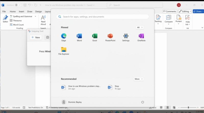 Windows Snipping tool