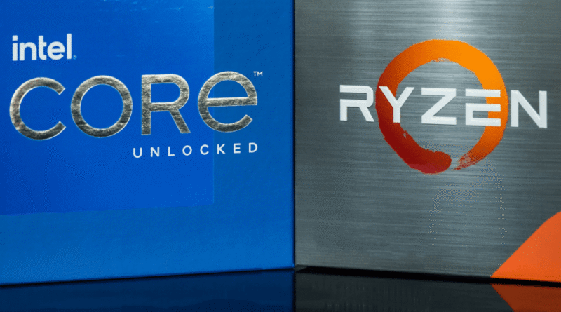 Intel Core AMD Ryzen versus
