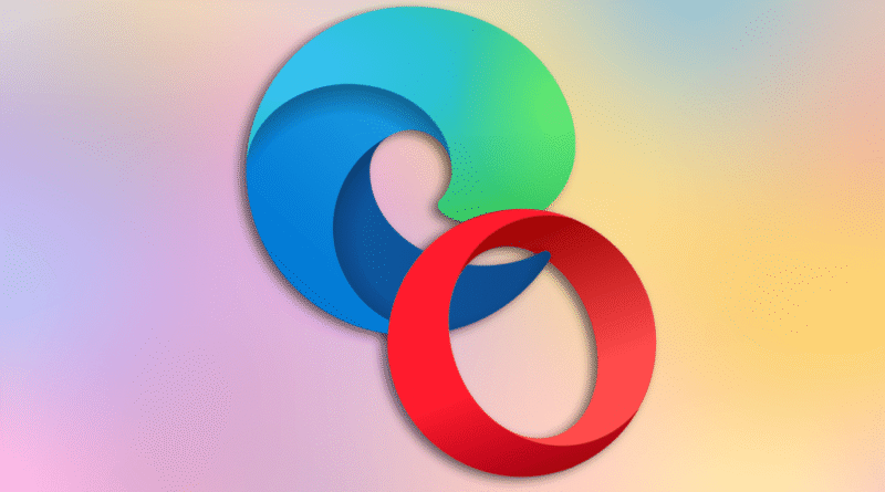 Microsoft Edge and Opera Browser logos