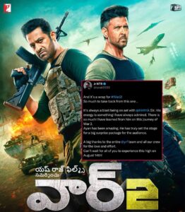 War 2 Shoot Concluded with a High-Energy Dance Number