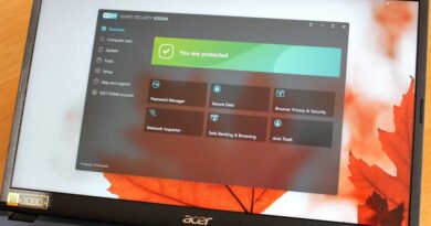 ESET Home Security Premium overview screen on an Acer laptop (March 2024)