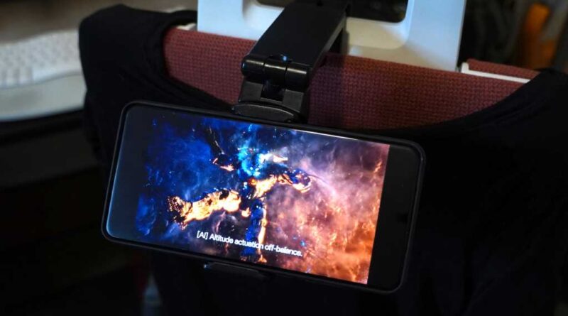 Beyond Cell travel phone mount on back of seat