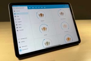 Home Assistant interface on an iPad