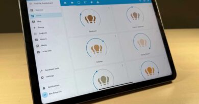 Home Assistant interface on an iPad