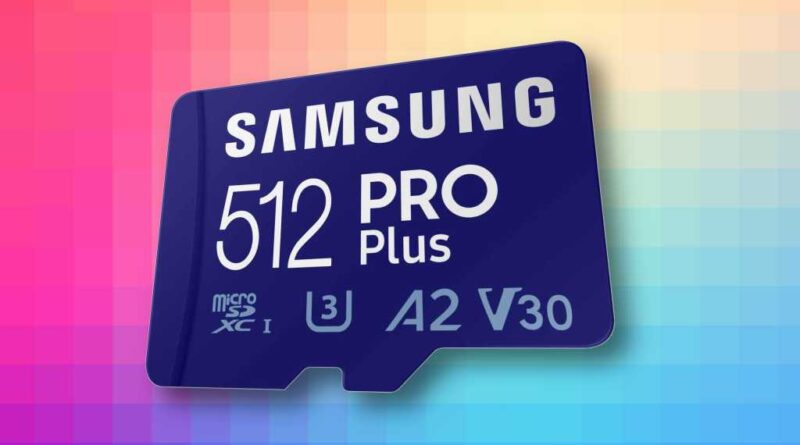 Samsung PRO Plus 512GB microSD card deal