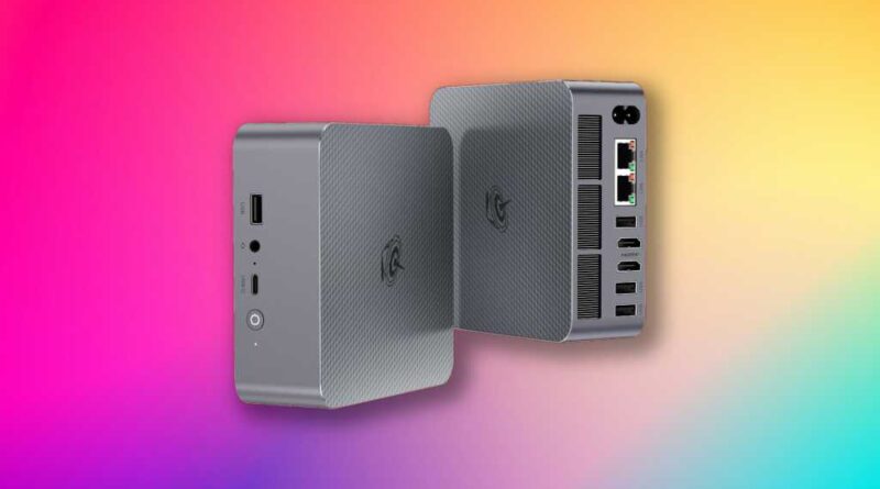 Beelink EQR6 mini PC promo on background fixed