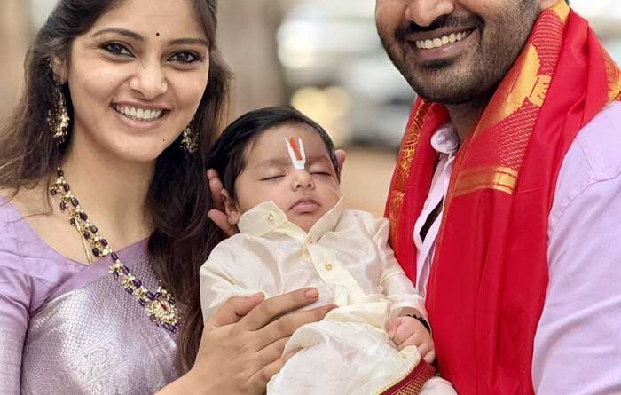Kiran Abbavaram Son Naming Ceremony Held At Tirumala