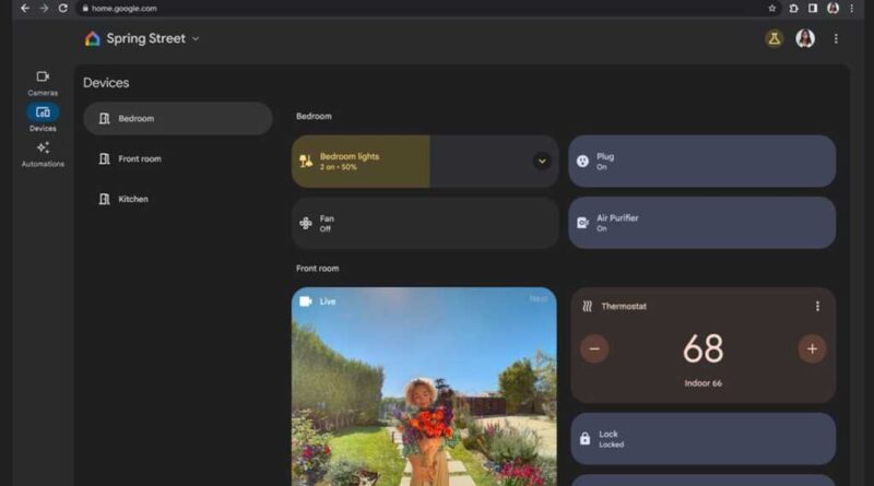Google Home on the web