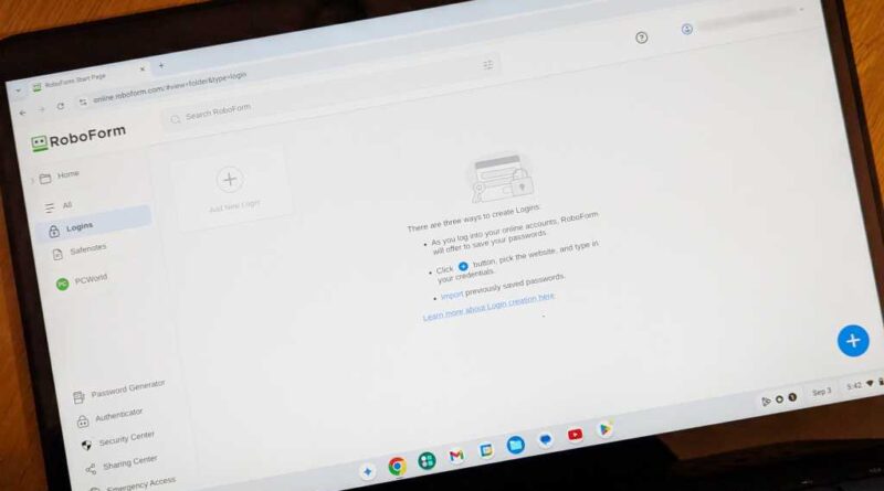 RoboForm on a Pixelbook