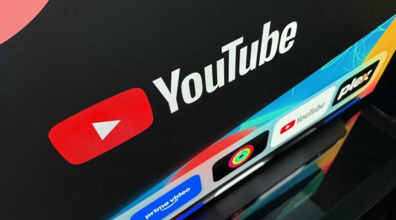 YouTube on TV screen