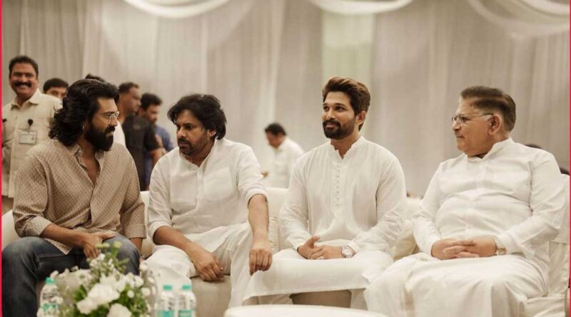 Mega and Allu family attend Allu Kanakaratnam 11 day rituals