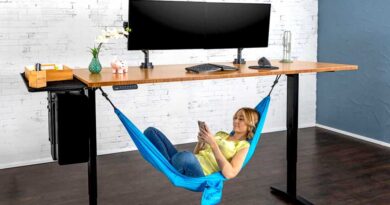 Uplift under desk hammock accessory