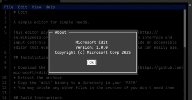 Microsoft Edit version 1.0.0 screenshot