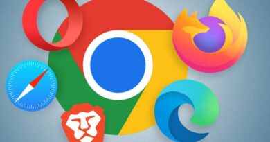 Google Chrome logo surrounded by other web browser logos