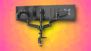 Huanuo triple monitor arm mount deal