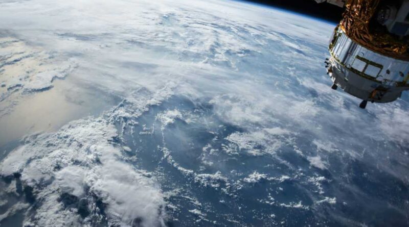 Satellite in orbit of earth