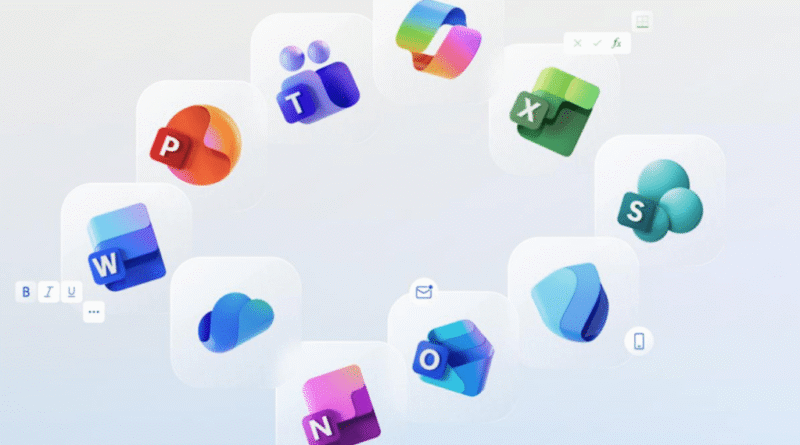 Microsoft 365 app icons Oct. 2025