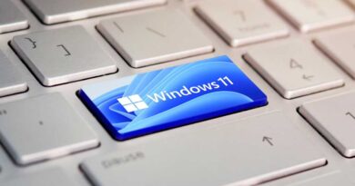 Windows 11 key on keyboard stylized illustration