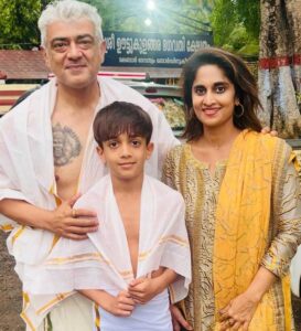 Ajith flaunts his tattoo on chest during spiritual visit