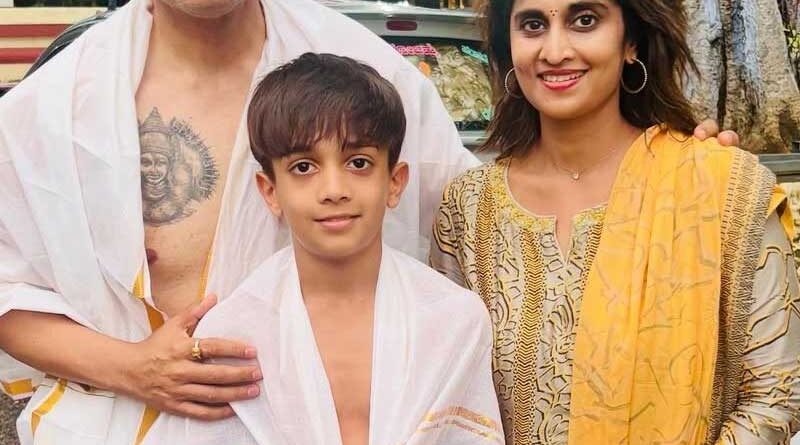 Ajith flaunts his tattoo on chest during spiritual visit