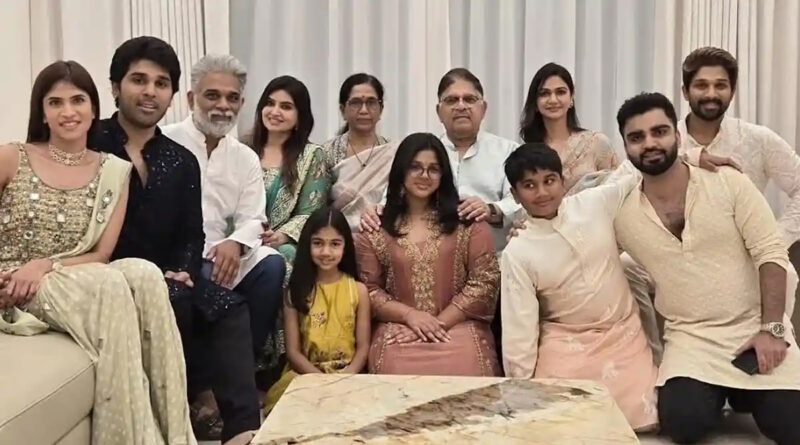 Allu Sirish-Nayanika celebrate Diwali with Allu family