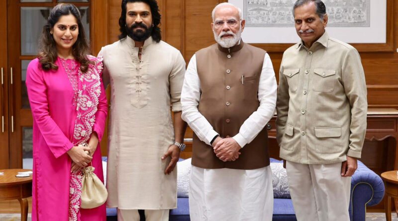 APL Success: Ram Charan, Upasana meet PM Modi