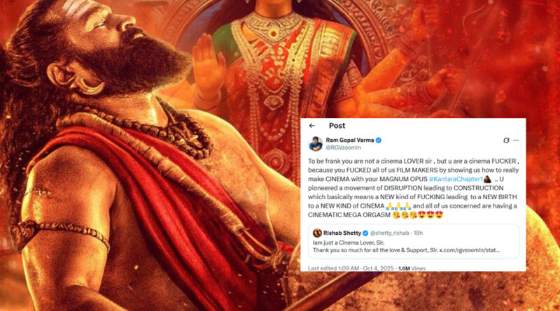 Kantara Chapter 1- RGV maverick post on Rishab