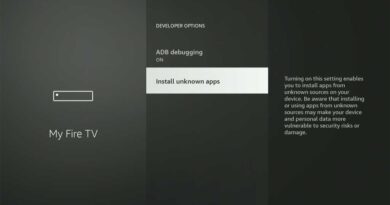 Fire TV sideloading menu option