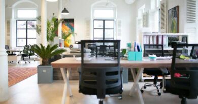 Office chair in an open office