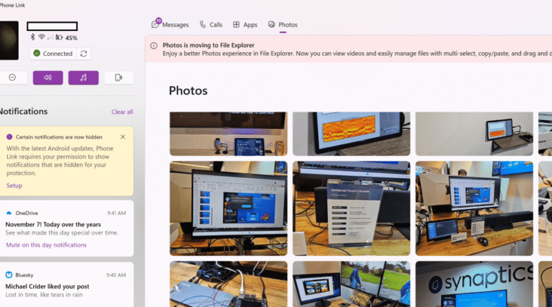 Phone Link Photos within Windows