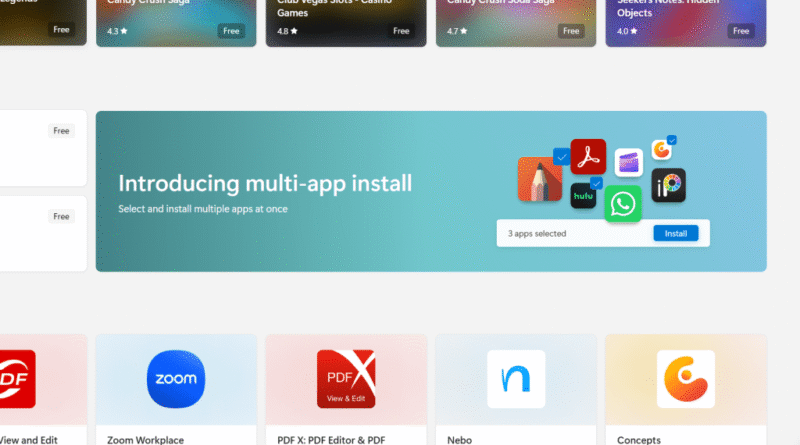 Windows Store multi app install intro
