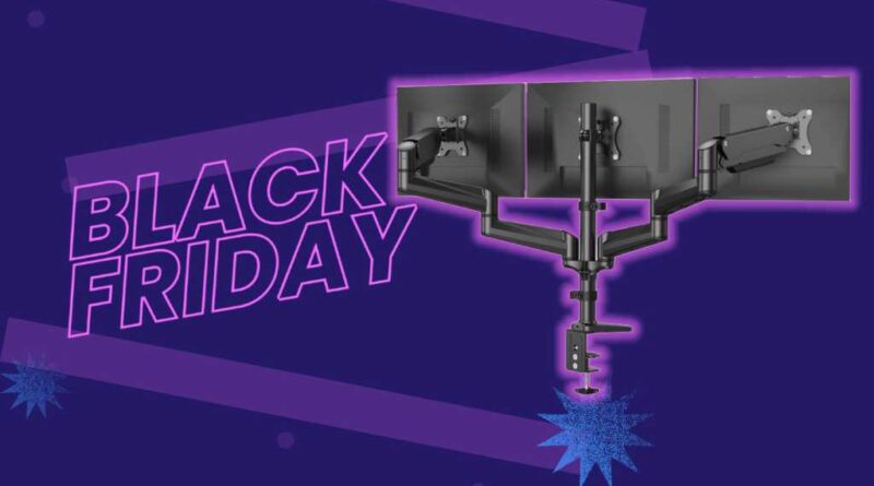 Huanuo triple monitor mount