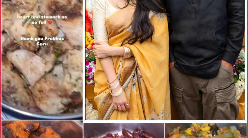 Prabhas food feast to Fauji beauty