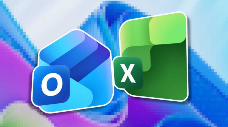 Microsoft Outlook and Excel icons new 2025