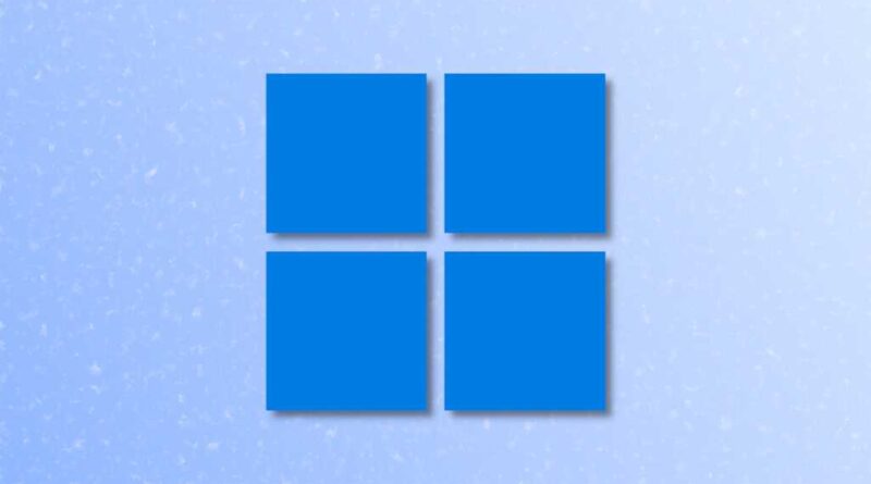 Windows 11 logo on soft blue white background