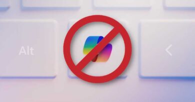 Windows Copilot Key on keyboard with a cancel sign