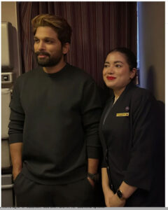 Airhostess shares her fangirl moment with Allu Arjun
