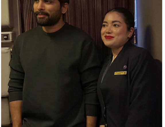 Airhostess shares her fangirl moment with Allu Arjun